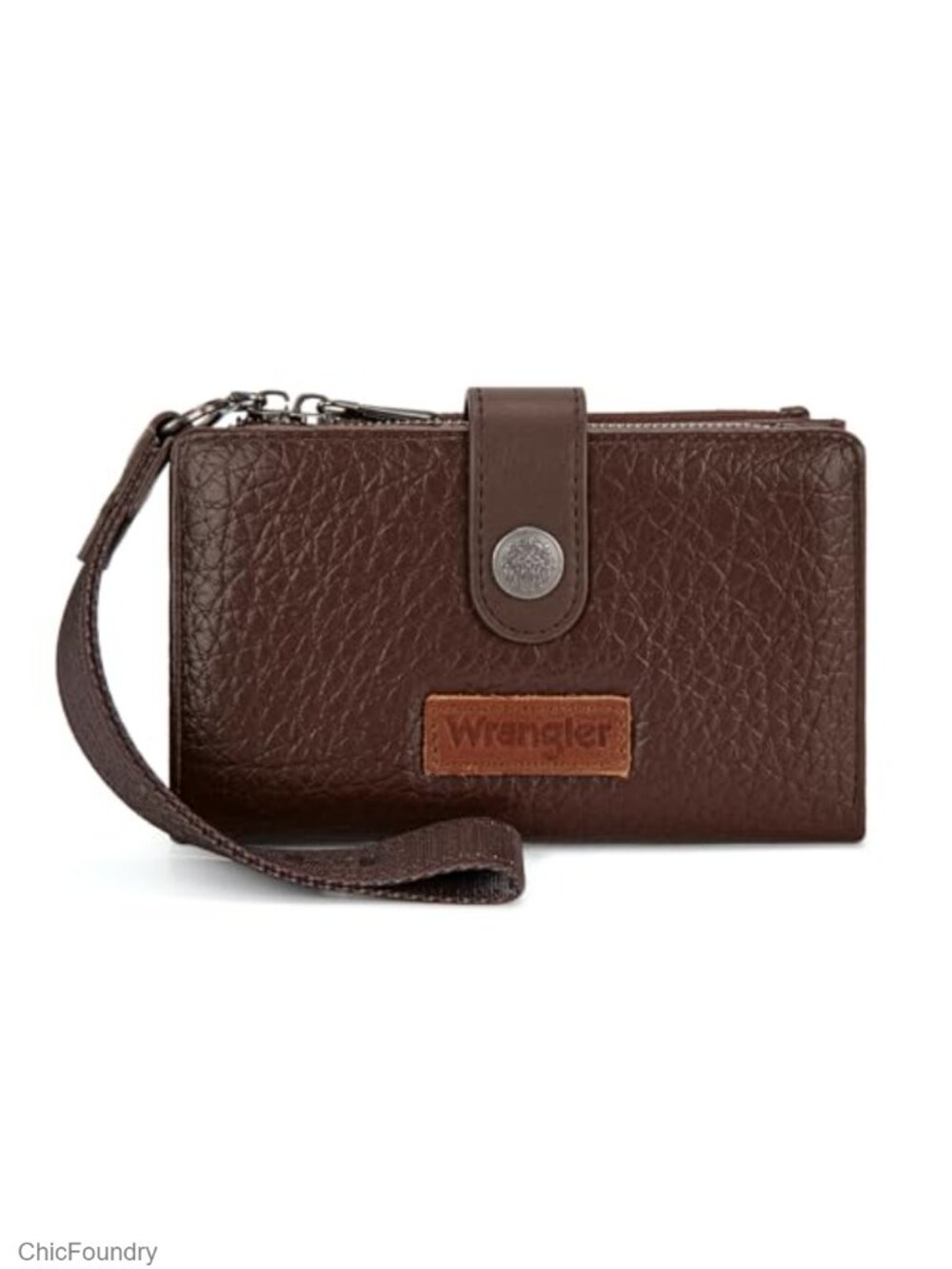 Wrangler RFID Wristlet Wallet Small Bifold Card Holder Wrist Strap